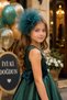 Buttoned, Accessorized, Girls' Evening Dress, Birthday and Party Dress - 3