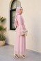 Cupra Set with Ruffled Front, Spanish Sleeve Lining, and Lace-Up Skirt - Powder - 3