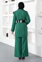 Lace Detailed Jumpsuit Set Emerald 19003 - 5