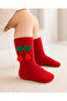 Baby Girl Cherry Pompom Cotton Knee Socks 0-5 Years Special Day - 2