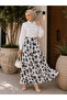 - Monochrome Floral Shirt & Maxi Skirt Co ord Set - 2