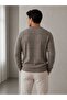 Modern Square Textured Crew Neck Men's Knitwear Sweater - 3