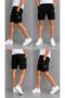 Men's Black Sukuba Fabric Bermuda Capri Commando Pocket Waterproof Textured Fabric (Woven) Elastic Waist - 5