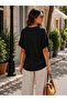 Women's Stylish Double-Breasted Collared Viscose Blouse with Side Ties - 2