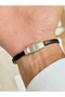 Black and Silver Leather Steel Men's Bracelet Frj10211B-J 2 Year Warranty Gift Boxed - 2