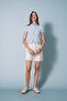 Firfirli Polo Collar Knitted Blazer Baby Blue - 2