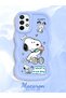 Samsung Galaxy A73 Compatible Case Camera Protector Blue Silicone Couple Phone Case Line Pattern - 2
