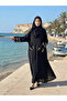 Standard Ferace with Zippered Cuffs and Pockets, with Sequin Detail, Loose Cut, Can Be Weared in Sizes 40-48. - 3