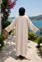 Standard Ferace with Zippered Cuffs and Pockets, with Sequin Detail, Loose Cut, Can Be Weared in Sizes 40-48. - 4