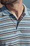 Blue Regular Fit Striped Polo Collar Men's T-Shirt E7192 - 4