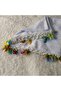 Handmade Rainbow Spring Beaded Crochet Border Writing Edge Cheesecloth Yemeni Dowry Bag Circle - 6