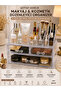Clear Acrylic Makeup and Cosmetic Organizer – Multi-Compartment Desktop Organizer with 3 Drawers