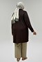 68057 Plus Size Half Zip Modal Tunic - Brown - 5