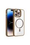 iPhone 14 Pro Max Case with Camera Stand Magsafe Supported Transparent Back Silicone Senk - 4