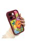 Oppo Reno 14 Pro 5g Compatible Case Camera Protector Burgundy Silicone Couple Phone Case Butterfly Pattern - 2