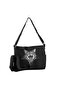 Cat Printed Unisex Black Messenger Bag Voluminous Postman Bag/ Laptop Bag/ School Bag