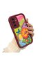 Samsung Galaxy A04S Compatible Case Camera Protector Burgundy Silicone Couple Phone Case Butterfly Pattern - 3