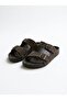 Men's Double Buckle Comfort Sole Slippers - 6