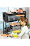 Over The Sink Dish Drying Rack, Large Dish Drying Rack Over The Counter, Dish Drying Rack with Dust-Proof Cabinet, Dish Drainer for Kitchen Sink Shelf with Utensil Holder - 3
