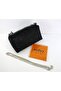 Black Stone Detailed Women's Evening Dress Bag with Short Handle and Chain Strap - 2