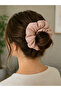 Shiny Textured Medium Size Fabric Hair Scrunchie – Voluminous and Stylish Design - 4