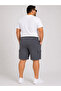 Large Size Elastic Waist Lace-Up Cotton Men's Shorts with Cargo Pockets - 5