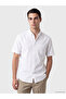 Ozmarka New Season White Regular Fit Canvas Men's Shirt