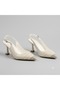 (Wiesse) Women's Evening Dress Shoes with Pearl Stone Detail and Closed-Toe Heels - 3