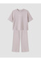 Lcw Kids Gray Printed Girls' Soft Touch Set