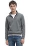 Premium Men's Zip-Collar Long Sleeve Sweatshirt Espa
