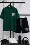 Bklyn Printed Oversized Unisex T-Shirt & Black Shorts Set