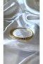 Women's Gold Color Stone Modern Design Handcuff Bracelet - 4