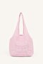 Women's Light Pink Knitwear Shoulder Bag I4982Axns