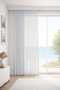 Alfa White Custom Size Tulle Curtain 200X270 Without Pleats