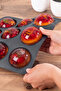 30017 Silicone 9-Piece Muffin Mold Mole Cake Mold Anthracite 24,5cm - 3
