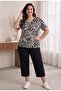 Large size lycra viscose combed comfortable cut capri set - 3