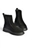 Z555657302 Black Genuine Leather Suede Women's Boots - 7