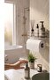 Luxury Thermoplastic Coating White Adhesive Paper Towel Holder Kitchen Organizer Rack Bathroom Shampoo Holder Hanger - 3