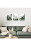 Signtouch Green Botanical Geometric Wrap Framed Wall Art 3-Piece 40x60 cm - 4