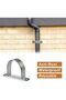 GI U-Clamp Pipe Brackets with Screws and Wall Anchors, Set of 10, Silver (2 Inch) - 5