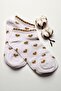 Women's White Heart Patterned 6-Piece Booties Socks Set - 2