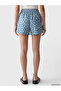 Two Mt Shop Quality Elastic Waist Floral Women's Jean Shorts - 4