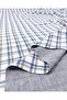 Bone Gray Navy Blue Plaid Jacquard Interlock Fabric Flexible Soft Cardigan & Sweater Fabric Width: 145cm - 3