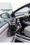 In-Car Door Organizer between Glass Panels with Aluminum Hanger, Double Cup Holder and Phone Holder - 2
