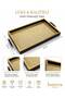 Luxury Glittering Wooden Decorative Tray 42X29 cm – Premium Presentation Tray with Black Gold Handles - 6