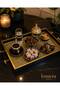 Luxury Glittering Wooden Decorative Tray 42X29 cm – Premium Presentation Tray with Black Gold Handles - 5