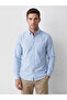 Ozmarka New Season Blue Regular Fit Oxford Men's Shirt