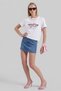 Women's Lotus Flower Printed T-Shirt - Ecru - 2