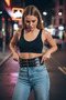 Black Women's Belt Thick Corset Type Three Buckle Waist Accessory - 4