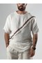 Striped Design Beige Buldan Men's T-Shirt Coc3297 - 2